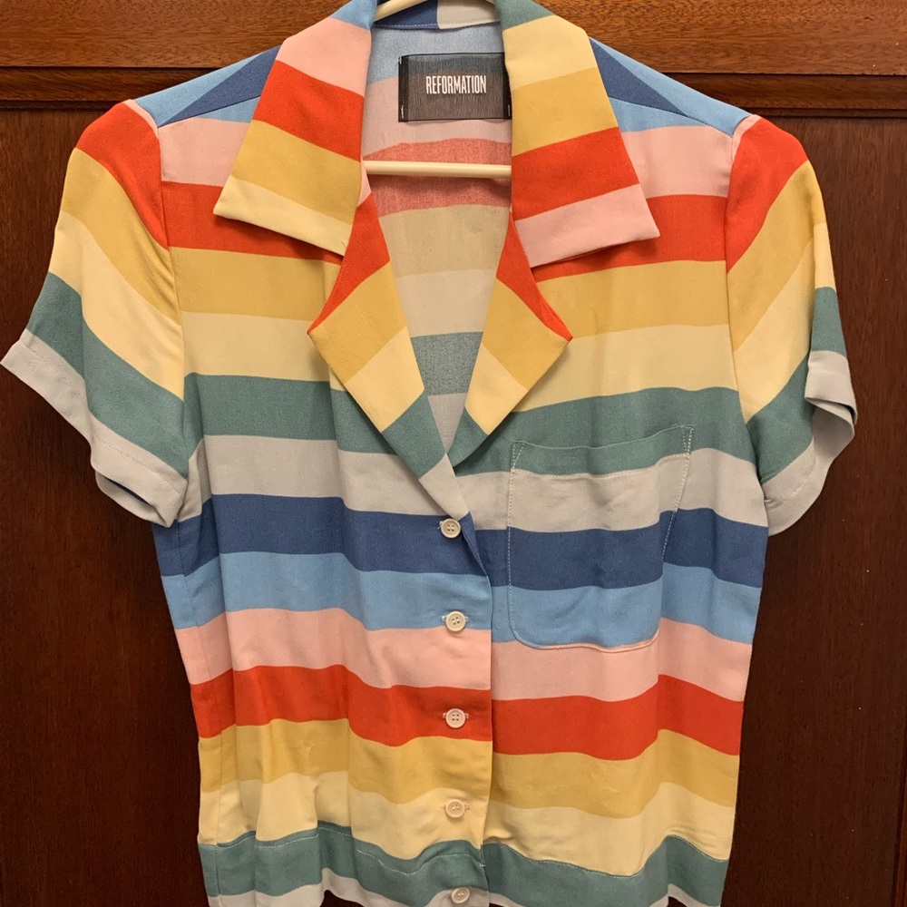 Reformation Stripe Top